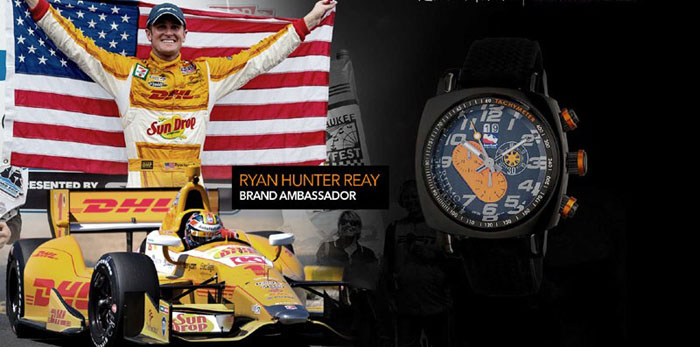Ryan Hunter Reay is a brand ambassador for Ritmo Mundo and wears the Indy watch.