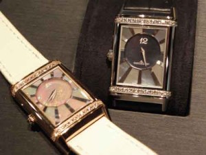 Jaeger-LeCoultre's newest Reverso pieces with mother-of-pearl dials. 
