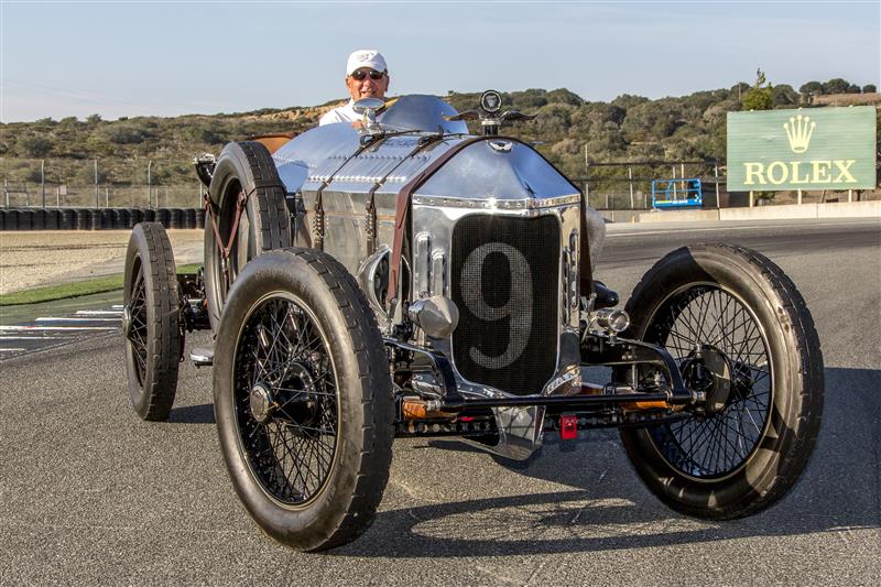 The Spirit award at  the Rolex Monterey Motorsports Reunion went to Dick Deluna and his 1917 Hall-Scott 