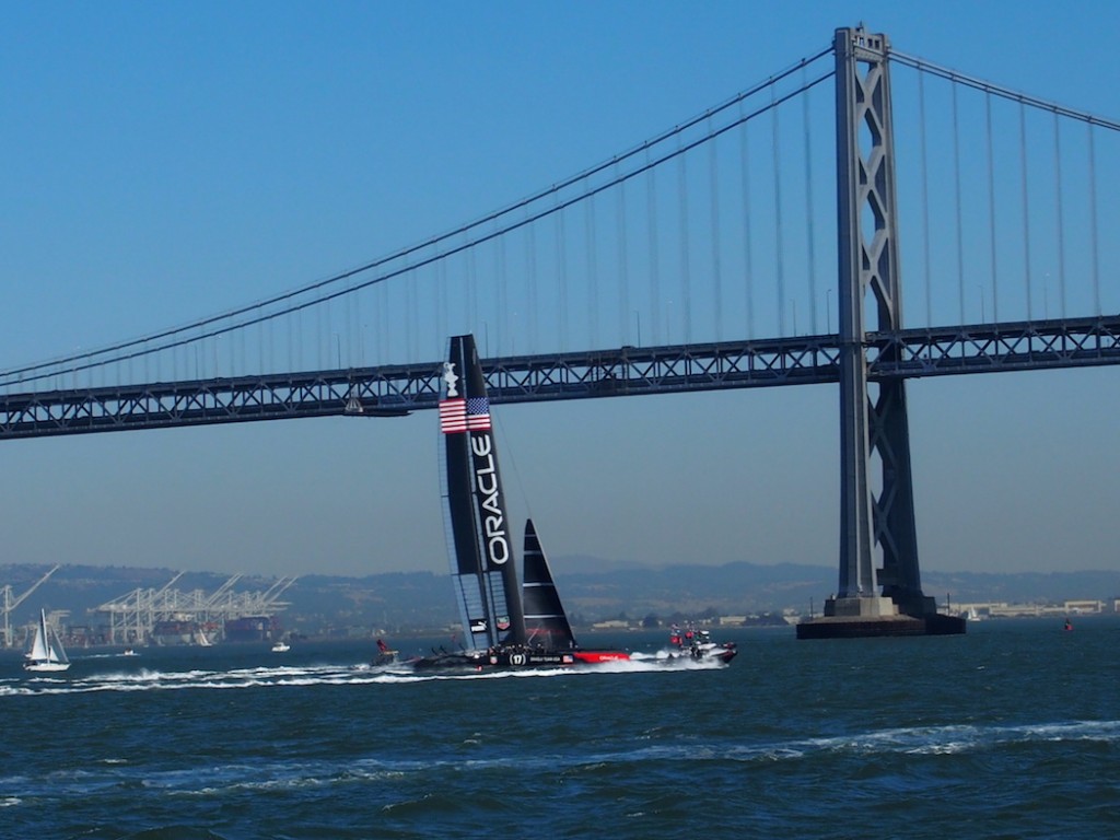 34th America's Cup sailing in San Francisco in 2013 (photo C. R. Naas) 