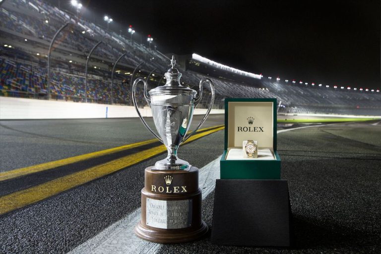 trophy and watch Rolex watch and trophy for the Rolex 24 at Daytona