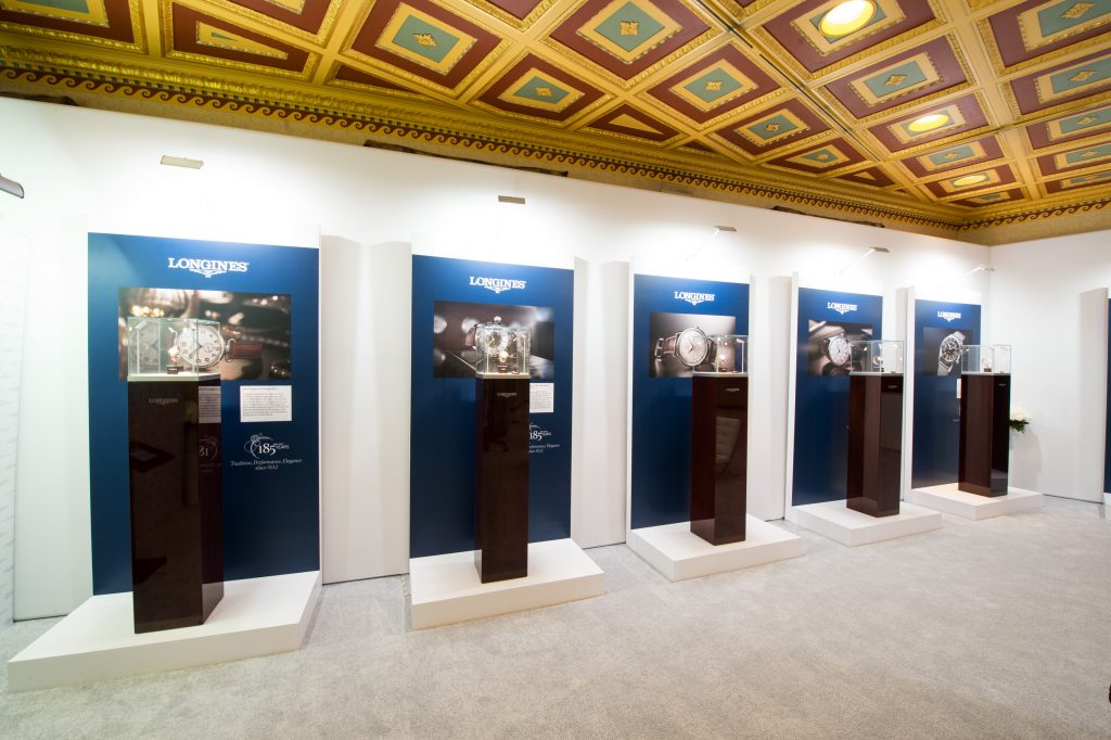 Longines unveiled a Heritage Exhibition at WatchTime New York 2017 that celebrates the brand's long history. 