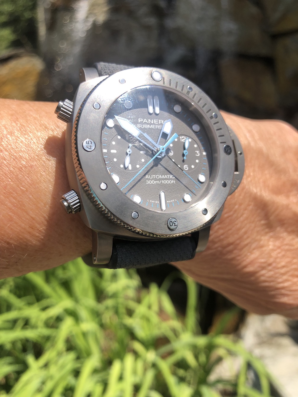 Panerai Submersible Chrono Flyback watch created in collaboration with Jimmy Chin 