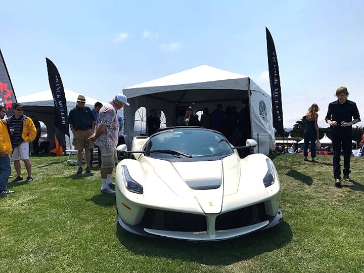 LaFerrari Aperta on display at the Franck Muller exhibit (with Neiman Marcus) at the Concorso Italiano in Monterey. 